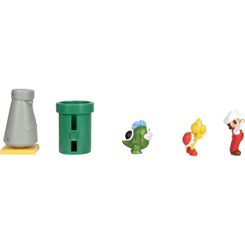Super mario jakks Diorama désert 3 figurines Mario Koopa Spike + 2  accessoires.