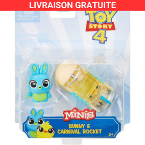 Disney Pixar Toy Story 4 mini figurine Bunny et sa fusée