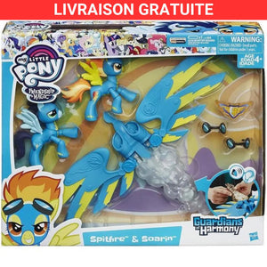 My Little Pony Guardians of Harmony Spitfire et Soarin aile volante lumineuse