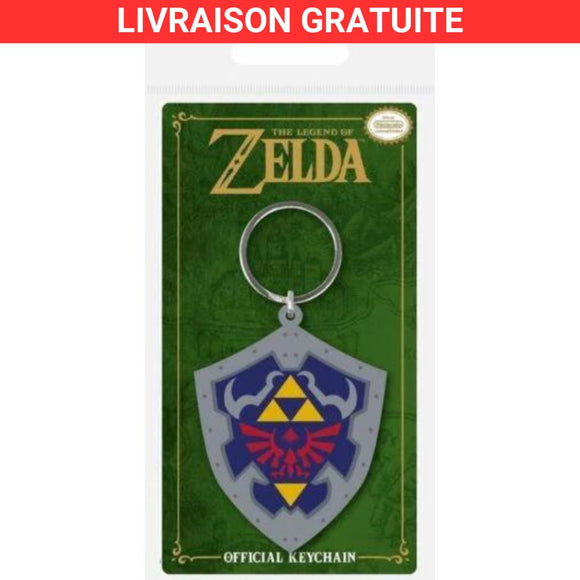 Porte-clés caoutchouc The Legend of Zelda Hylian Shield 6 cm